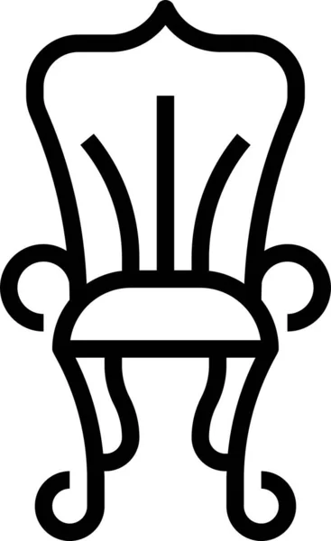 Іконка Меблів Стільці Контурному Стилі — стоковий вектор