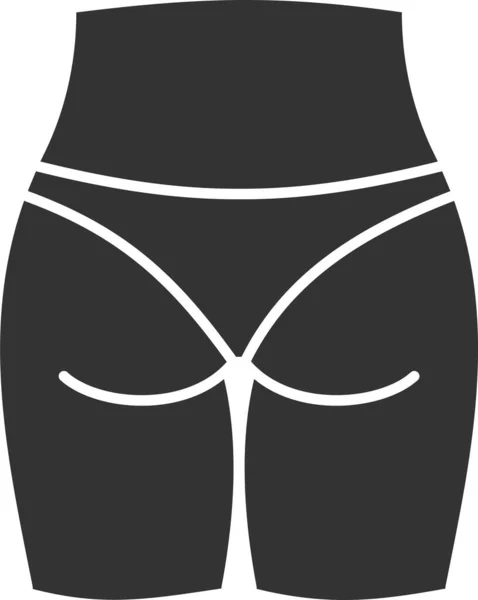 Back Butt Buttock Icon Solid Style — Stockvektor