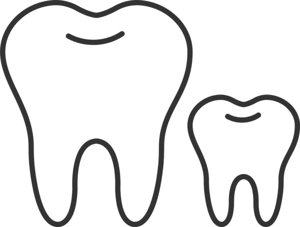 Bebé Deciduo Icono Leche Estilo Del Esquema — Archivo Imágenes Vectoriales