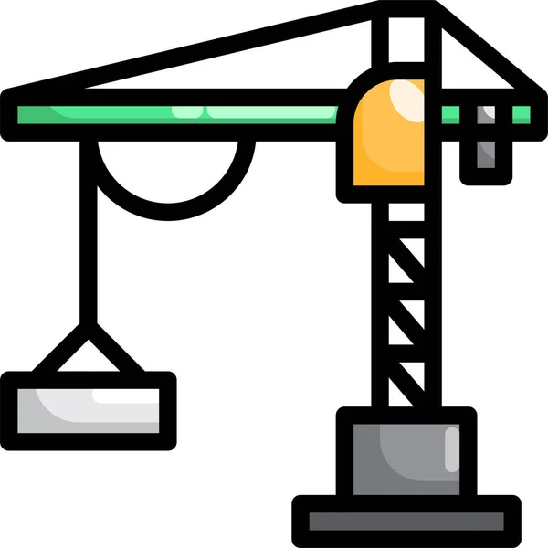 Industria Construcción Poder Icono — Vector de stock