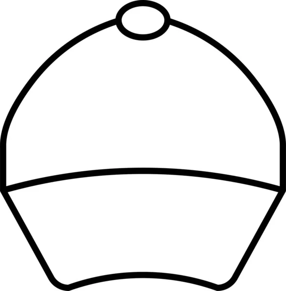 帽头图标 轮廓风格 — 图库矢量图片