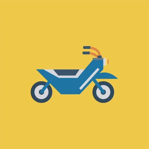 Motorsiklet Motor Simgesi Düz Biçimli — Stok Vektör