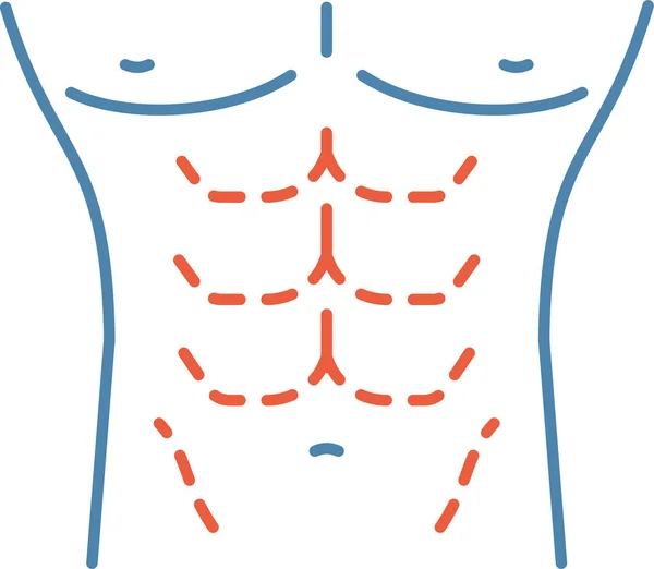 Abdominoplasty Contouring Coolsculpting Icon Filled Outline Style — 图库矢量图片