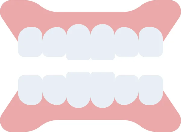 Klare Zahnarzt Ikone Flachen Stil — Stockvektor