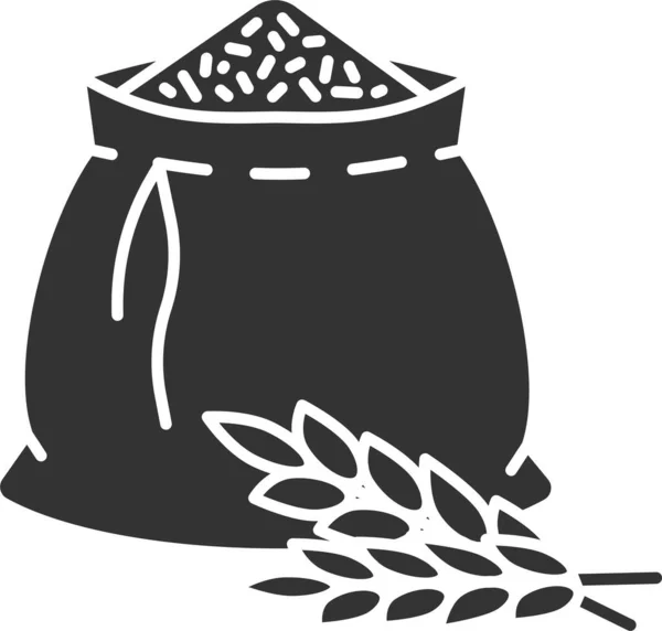 Agricultura Cereal Cultivo Icono Estilo Sólido — Vector de stock