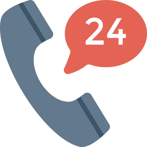 Business Call Kommunikations Ikone Flachen Stil — Stockvektor