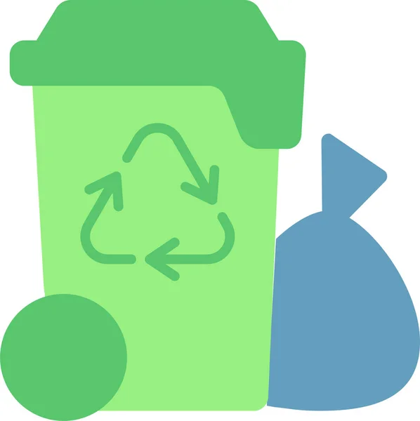 Ikona Recyklingu Odpadów Gospodarstw Domowych — Wektor stockowy