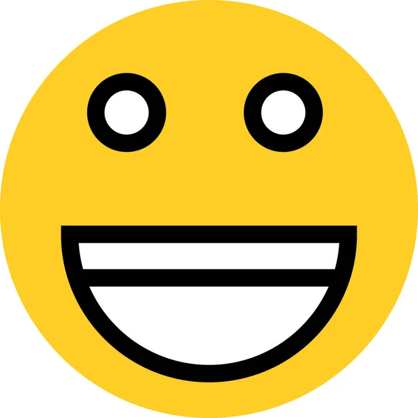 Emoji Émotion Icône Essentielle Dans Style Plat — Image vectorielle