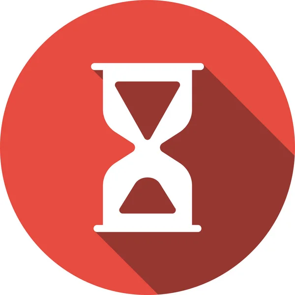 フラットスタイルの時計の砂時計のスケジュールアイコン — ストックベクタ