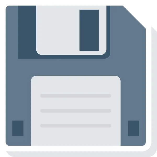 Diskettendiskette Diskettenlaufwerk Symbol Flachen Stil — Stockvektor