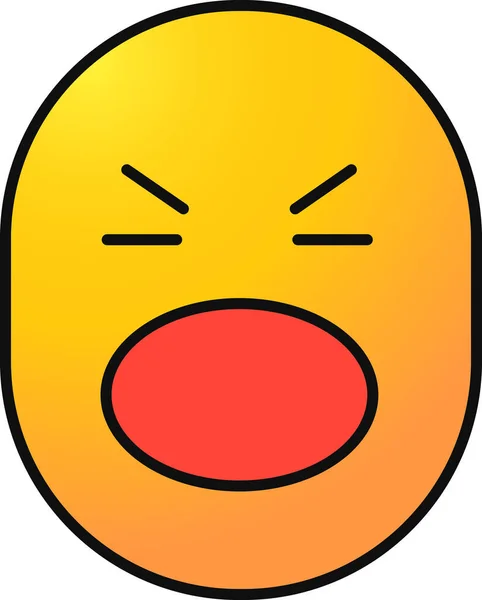 Emoji Emoticon Face Icon Filled Outline Style — Stockový vektor