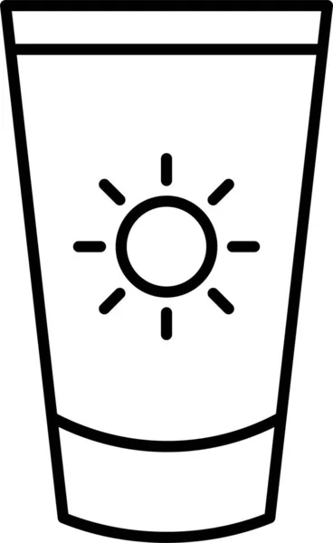 Sunblock Tube Cosmetics Icon — 图库矢量图片