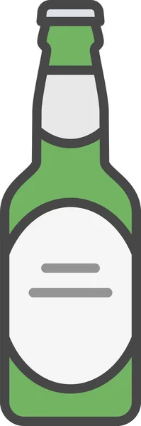 Ikona Piwa Alkoholowego Stylu Wypełnionym — Wektor stockowy