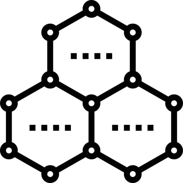 Tecnologia Del Grafene Icona Del Carbonio — Vettoriale Stock