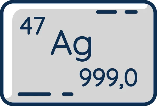 Zilver Investeringspictogram Edelmetaal — Stockvector