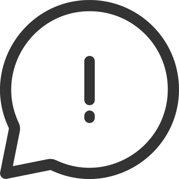Chat Icono Información Importante Estilo Esquema — Vector de stock