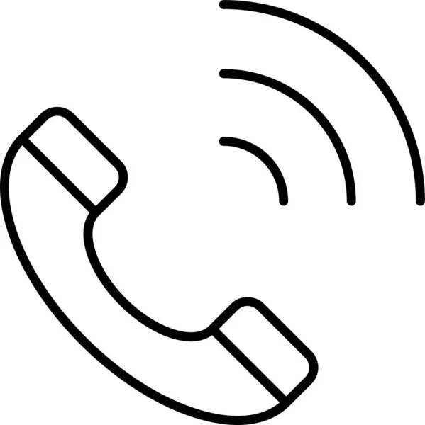 Ikona Sygnału Telefonu Internetowego Zarysie — Wektor stockowy