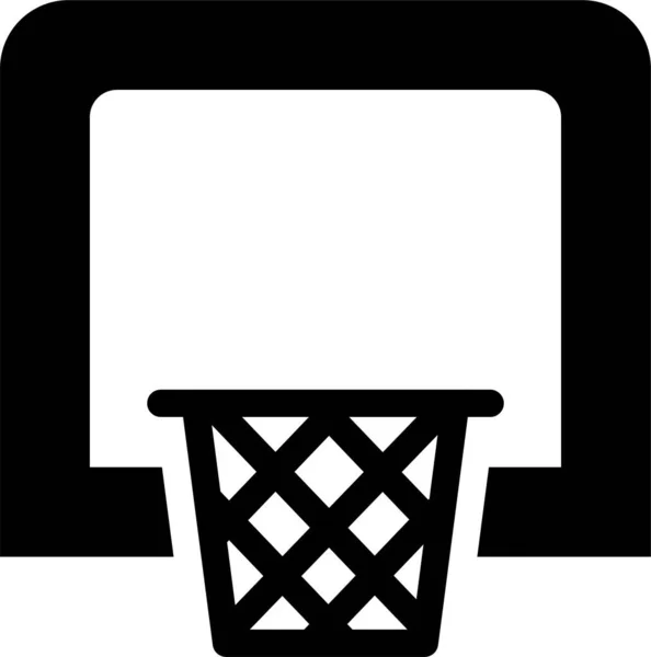 Basketbalbox Pictogram Massieve Stijl — Stockvector