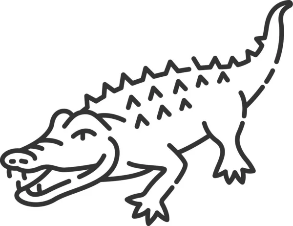 Ícone Crocodilo Crocodilo Crocodilo Jacaré — Vetor de Stock