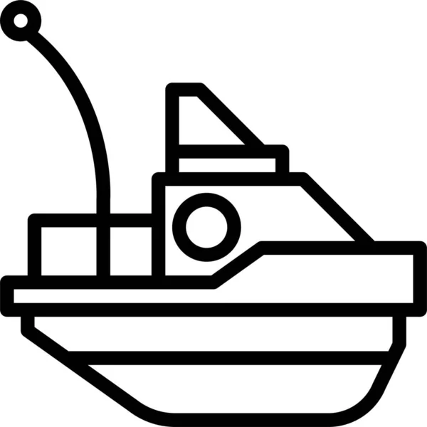 Csónak Játékok Ikon Körvonalazott Stílusban — Stock Vector
