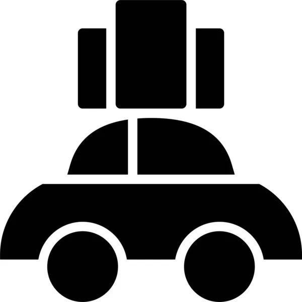 Automobile Car Transport Icon Solid Style — Stock Vector