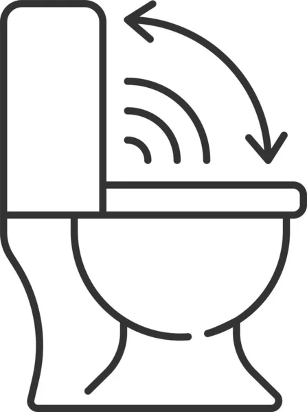 Touchless Sensor Symbol Für Toilettensitz Umriss Stil — Stockvektor