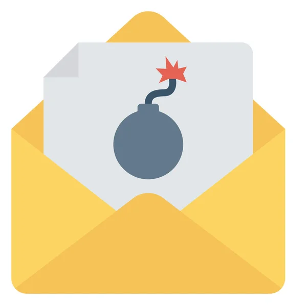 Lettre Mail Messahe Icône Dans Style Plat — Image vectorielle