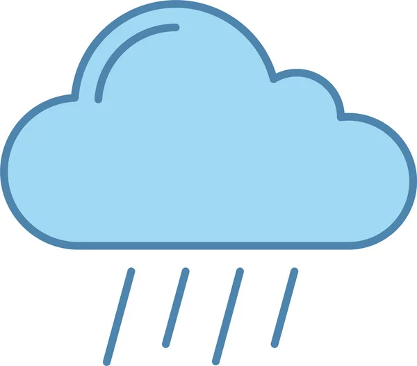 Σύννεφο Cloudburst Downpour Εικονίδιο Στυλ Γεμάτο Περίγραμμα — Διανυσματικό Αρχείο