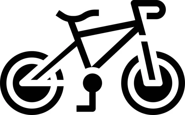 Bicycle Bike Cycling Icon Solid Style — Stock Vector