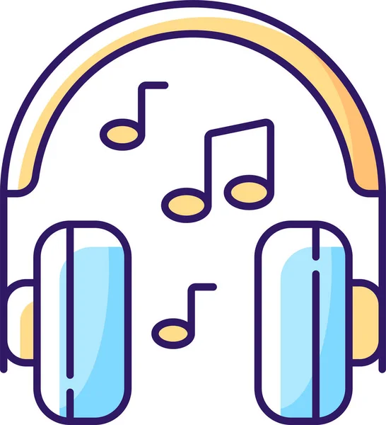 Ακουστική Μουσική Εικονίδιο Ακουστικά — Διανυσματικό Αρχείο