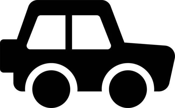 Car Jeep Transport Icon Solid Style — Stock Vector