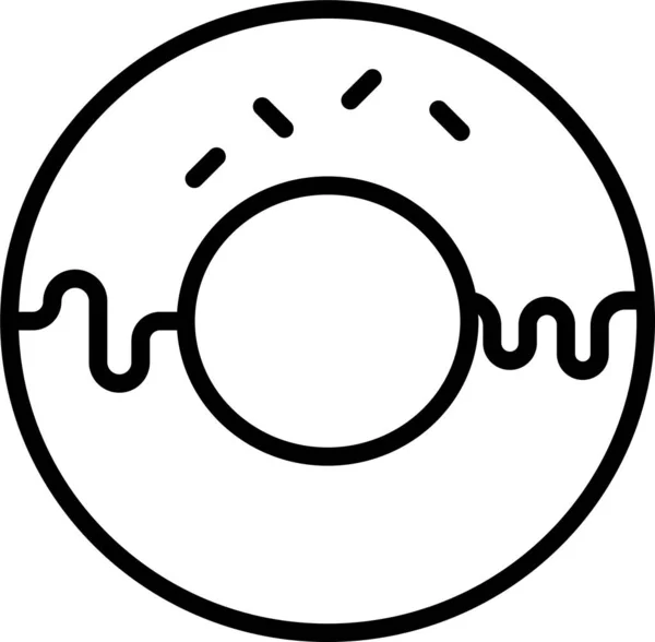 Delicious Donut Tasty Icon — Stock Vector