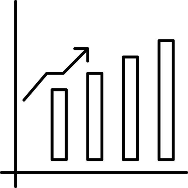 Gráfico Gráfico Gráfico Estatística Ícone — Vetor de Stock