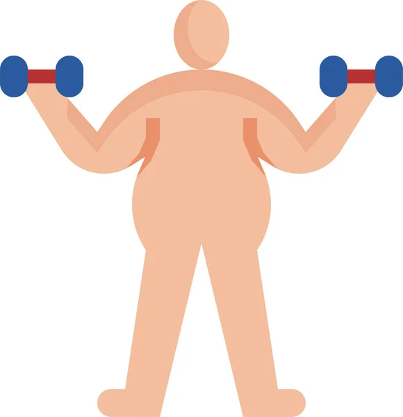 Übung Gewichtheben — Stockvektor