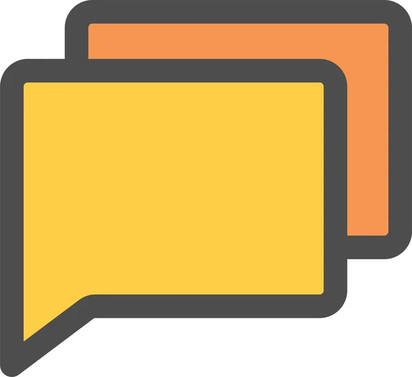 All Chat Conversation Icon Filled Outline Style — 图库矢量图片