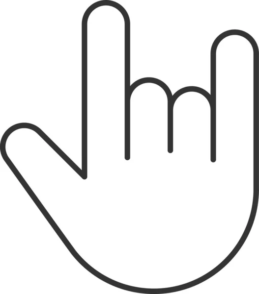 轮廓风格的手势手势手形图标 — 图库矢量图片
