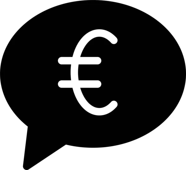 Bubble Chat Currency Icon Solid Style — Stock Vector