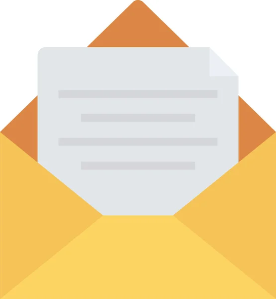 Ícone Mensagem Carta Mail Estilo Plano — Vetor de Stock