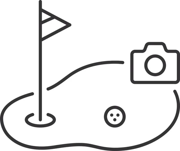 Camera Course Flag Icon — Stock Vector
