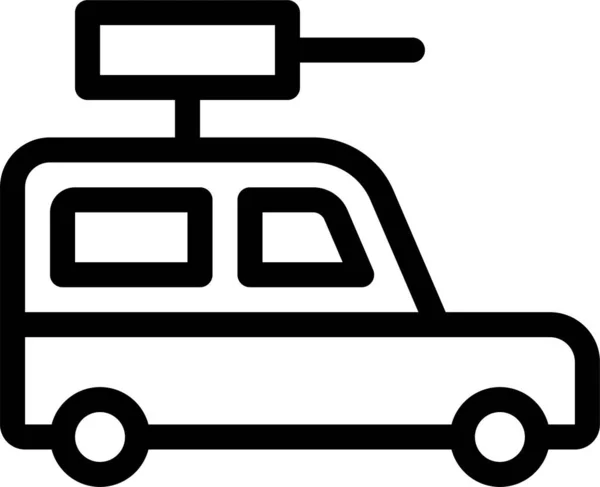 Chasse Icône Des Transports Commun Dans Style Contour — Image vectorielle