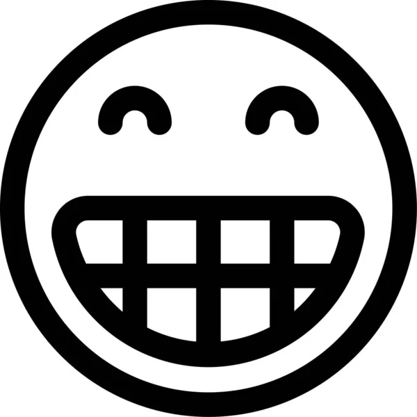 Ikon Kegembiraan Emoji Emoticon - Stok Vektor