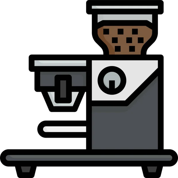 Machine Moulin Café Icône — Image vectorielle