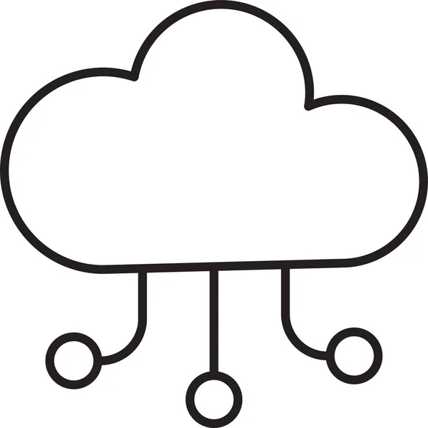 Activity Cloud Computing Icon Outline Style — 图库矢量图片