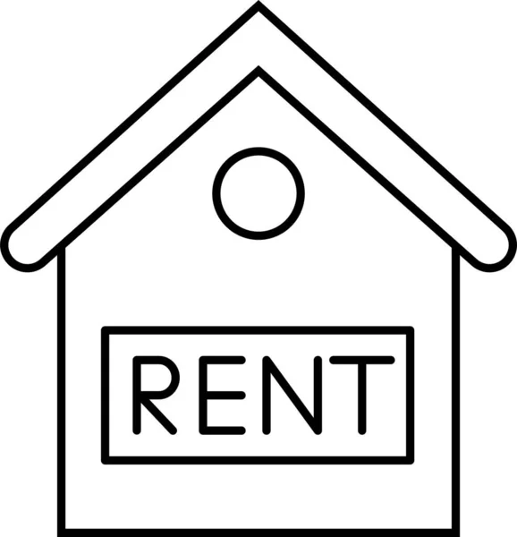 Huur Huis Huis Pictogram — Stockvector