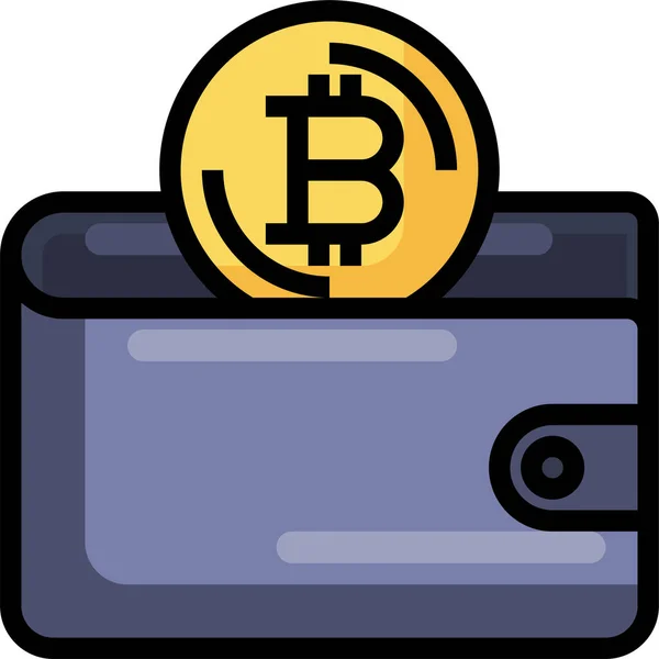 Adresować Ikonę Blockchain Bitcoin Kategorii Business Management — Wektor stockowy
