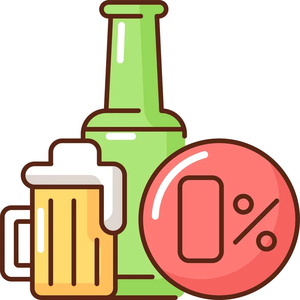 Пивная Икона Безалкогольных Напитков — стоковый вектор