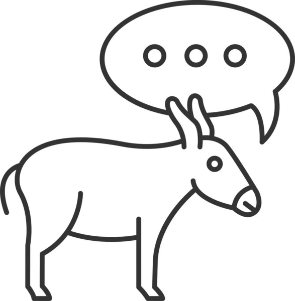 Icona Della Bibbia Balaam Animale Nella Categoria Segno Simbolo — Vettoriale Stock