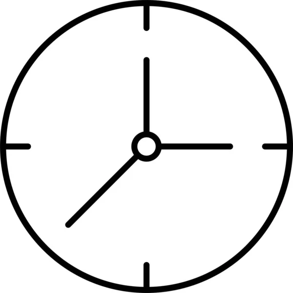 Tijd Klok Horloge Pictogram — Stockvector