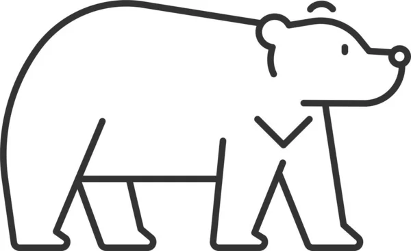 Bear Mammal Wild Icon — 图库矢量图片