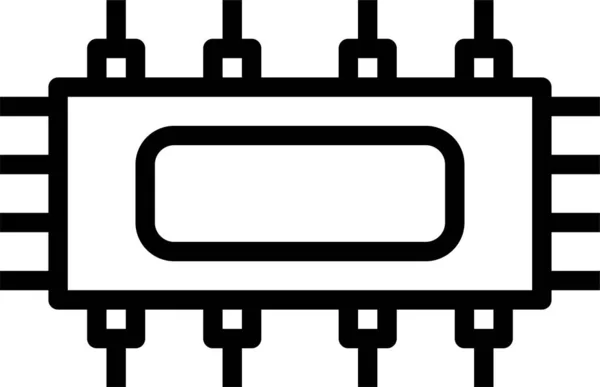 Icono Del Circuito Componentes Electrónicos — Vector de stock